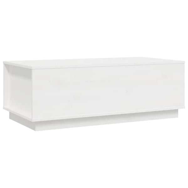 Couchtisch Kiefer Massivholz Weiß 100x50 cm