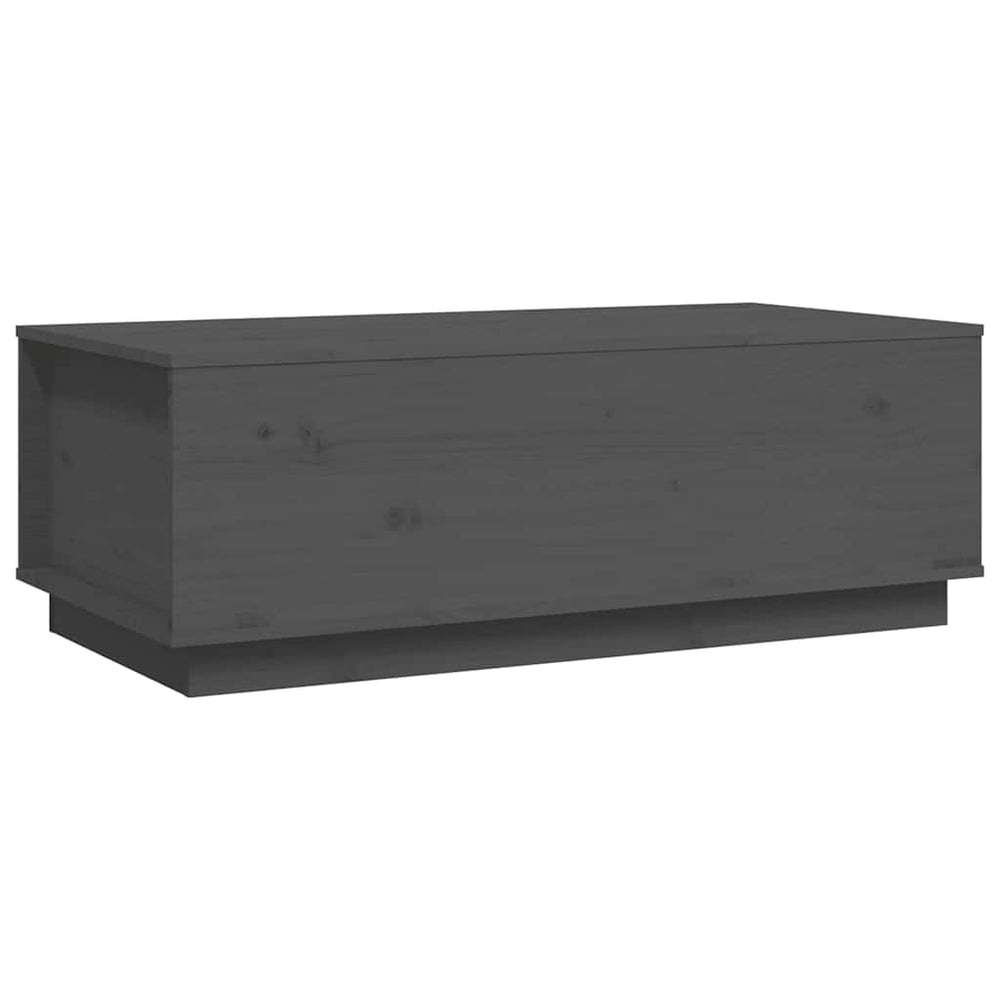 vidaXL Table basse grise 100x50x35 cm en pin massif