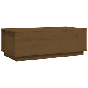 Couchtisch Honigbraun Kiefer Massivholz 100x50 cm
