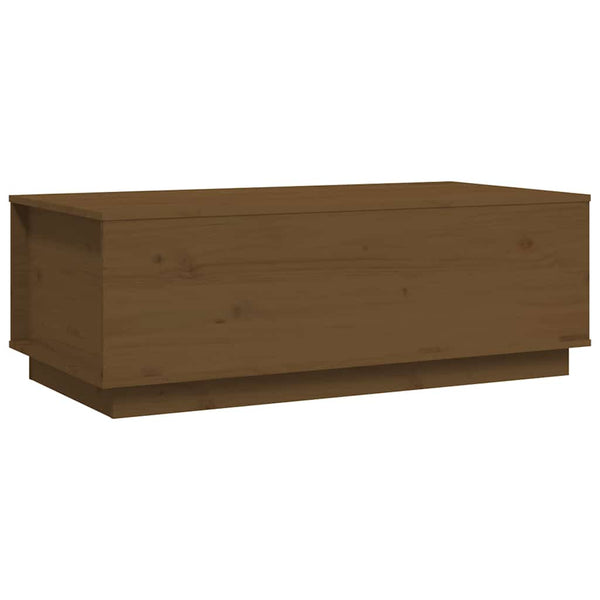 Couchtisch Honigbraun Kiefer Massivholz 100x50 cm