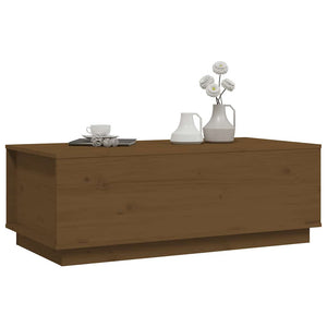 Couchtisch Honigbraun Kiefer Massivholz 100x50 cm