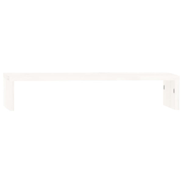 Monitorständer Weiß Kiefer Massivholz 50x27 cm