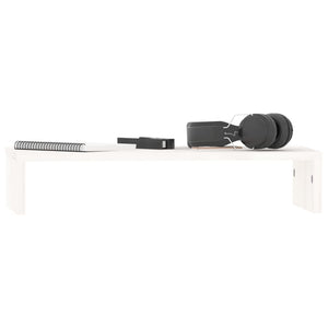 Monitorständer Weiß Kiefer Massivholz 50x27 cm
