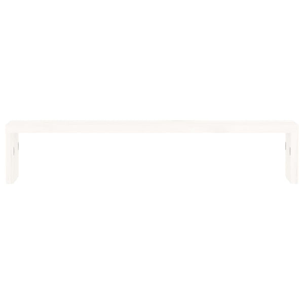 Monitorständer Weiß Kiefer Massivholz 50x27 cm