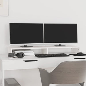 Monitorständer Weiß Kiefer 100cm