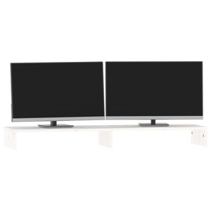 Monitorständer Weiß Kiefer 100cm