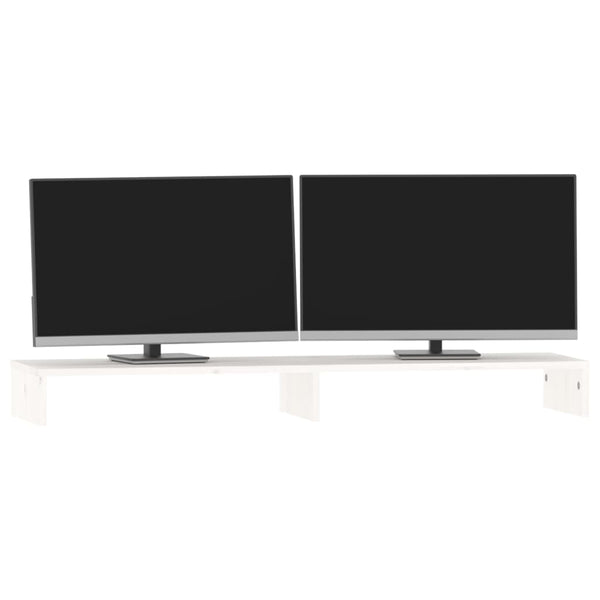 Monitorständer Weiß Kiefer 100cm