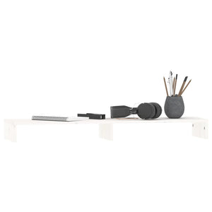 Monitorständer Weiß Kiefer 100cm