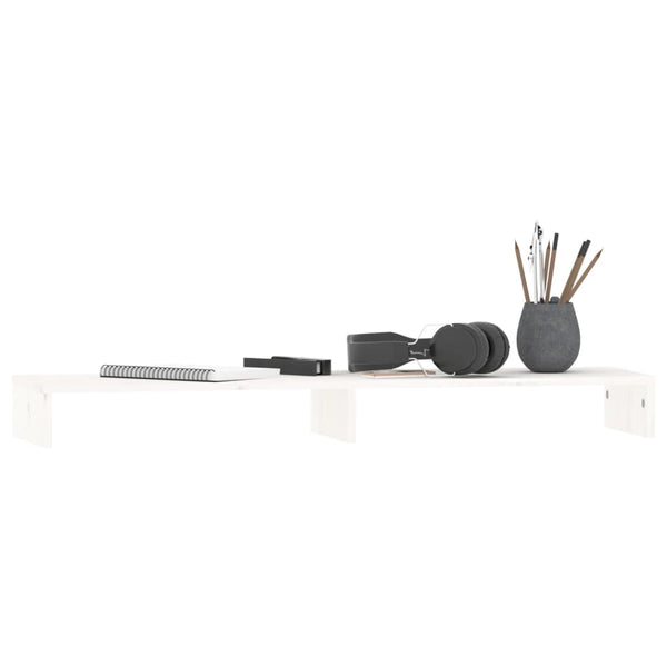 Monitorständer Weiß Kiefer 100cm
