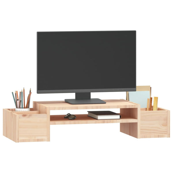 vidaXL Support d'écran 70x27,5x15 cm Bois de pin massif