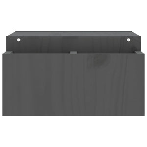 Monitorständer Grau Kiefer Massivholz 70cm