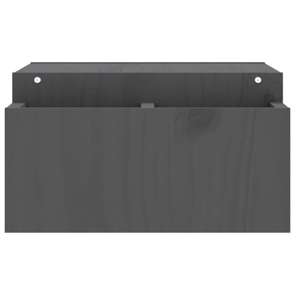 Monitorständer Grau Kiefer Massivholz 70cm