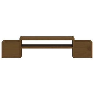 vidaXL Support d'écran marron miel 70x27,5x15 cm bois de pin massif