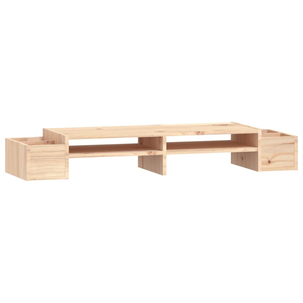 vidaXL Support d'écran 100x27,5x15 cm Bois de pin massif