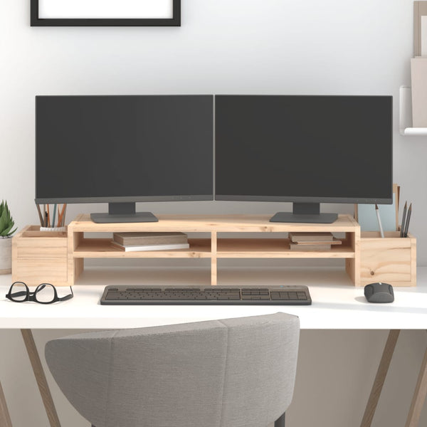 Monitorständer Kiefer Massivholz 100cm