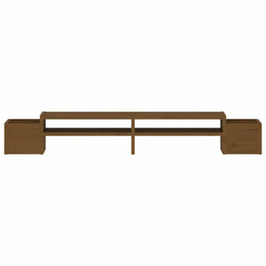vidaXL Support d'écran marron miel 100x27,5x15 cm bois de pin massif