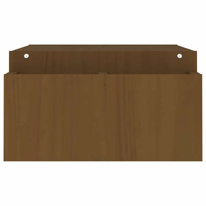 vidaXL Support d'écran marron miel 100x27,5x15 cm bois de pin massif