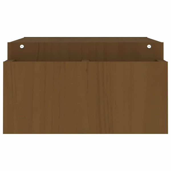vidaXL Support d'écran marron miel 100x27,5x15 cm bois de pin massif