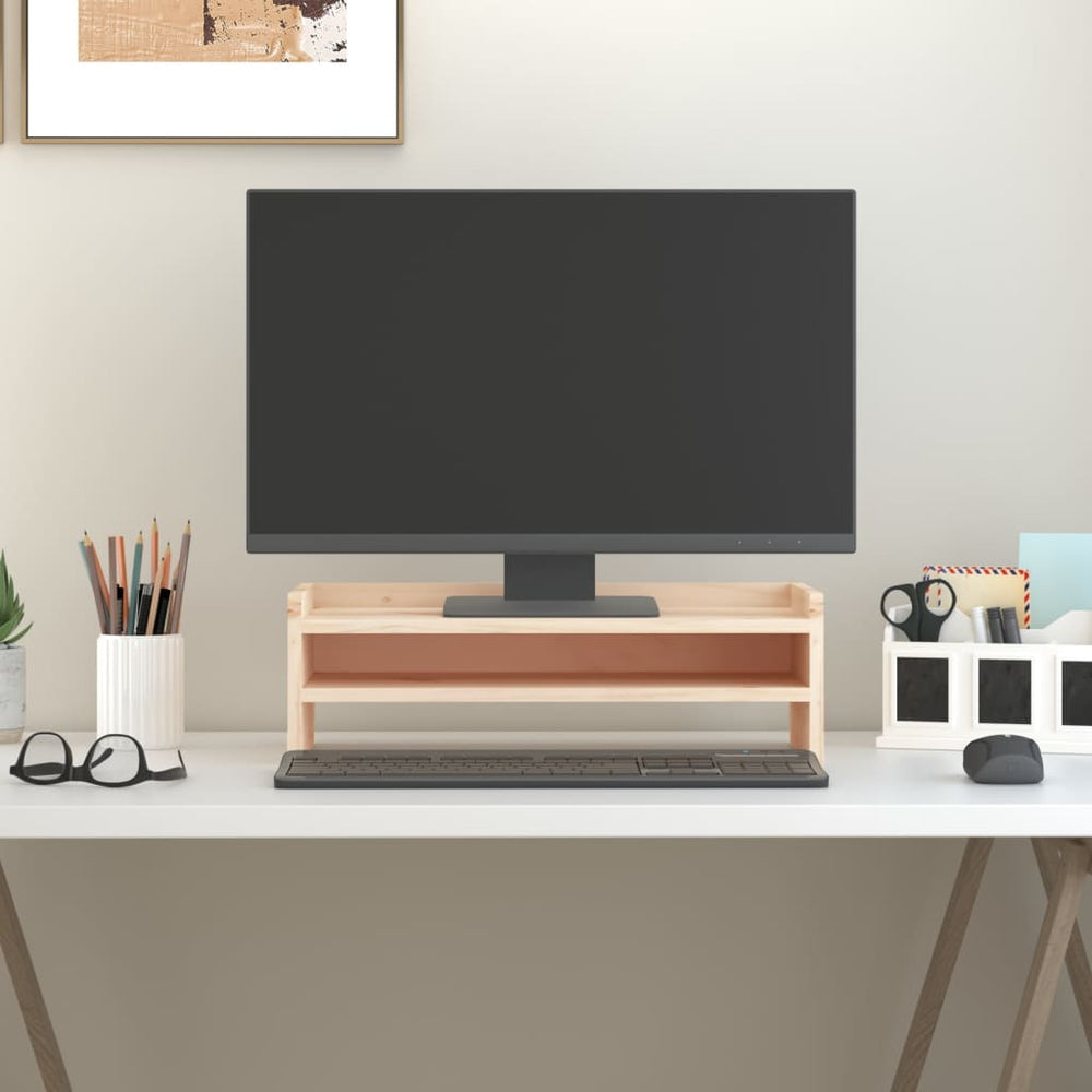 vidaXL Support de moniteur 50x24x16 cm en pin massif