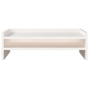 vidaXL Support d'écran Blanc 50x24x16 cm Bois de pin massif