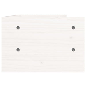 vidaXL Support d'écran Blanc 50x24x16 cm Bois de pin massif