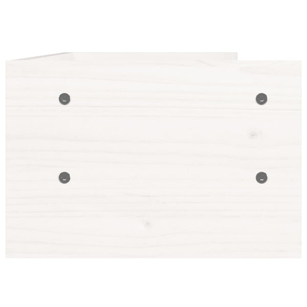 vidaXL Support d'écran Blanc 50x24x16 cm Bois de pin massif