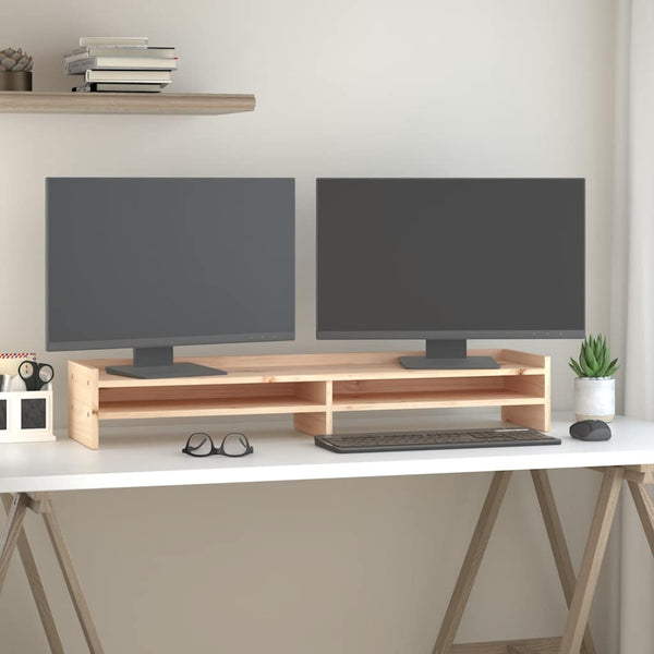 Monitorständer Kiefer Massivholz 100cm