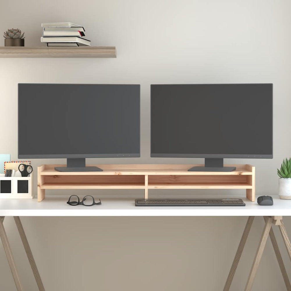 Monitorständer Kiefer Massivholz 100cm