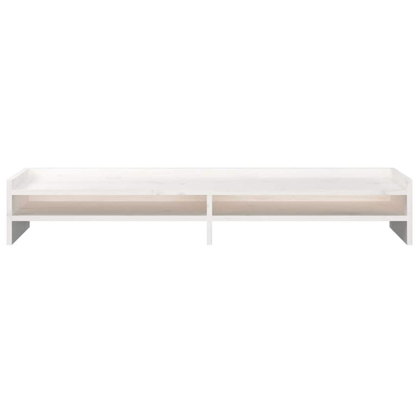 Monitorständer Weiß Kiefer Massivholz 100cm