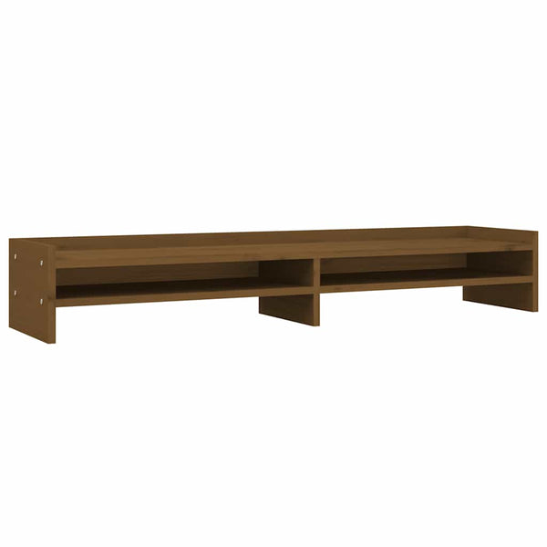 Monitorständer Honigbraun Massivholz Kiefer 100cm