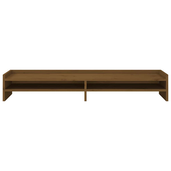 Monitorständer Honigbraun Massivholz Kiefer 100cm