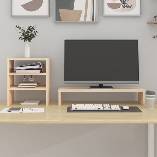 Monitorständer Kiefer Massivholz 81cm