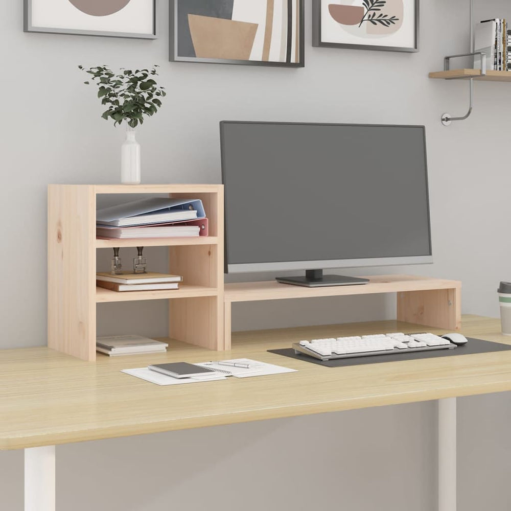 Monitorständer Kiefer Massivholz 81cm