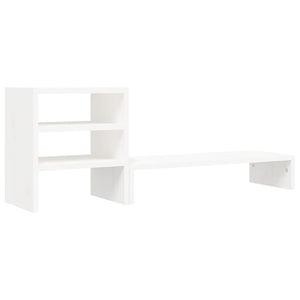 Monitorständer Weiß Kiefer Massivholz 81cm