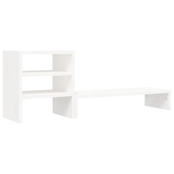 Monitorständer Weiß Kiefer Massivholz 81cm