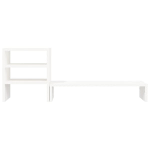 Monitorständer Weiß Kiefer Massivholz 81cm