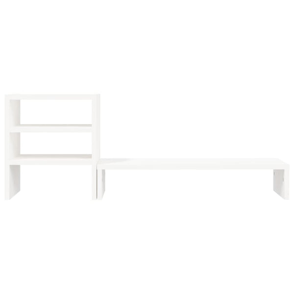 Monitorständer Weiß Kiefer Massivholz 81cm