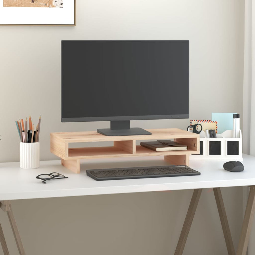 Monitorständer Kiefer Massivholz 60 cm