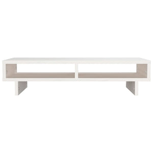 Monitorständer Weiß Kiefer Massivholz 60cm