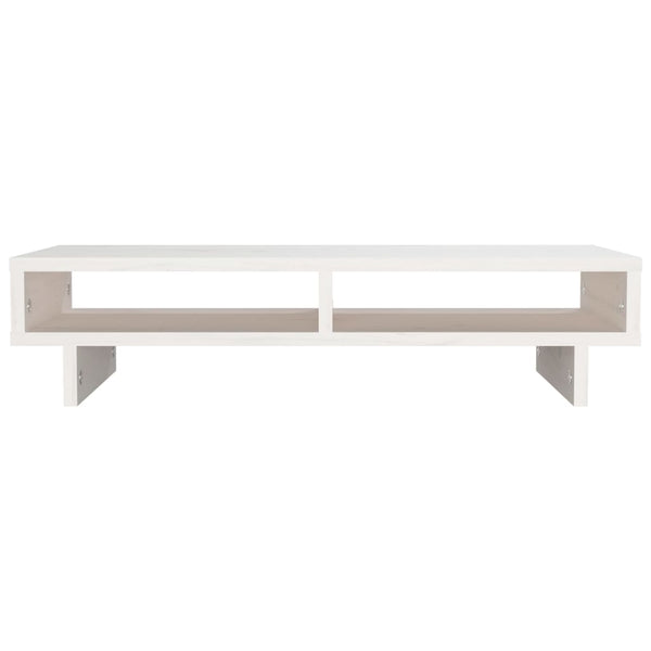Monitorständer Weiß Kiefer Massivholz 60cm
