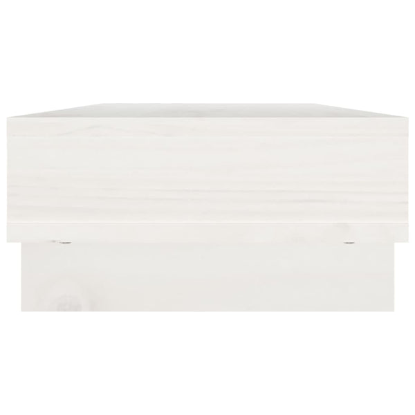 Monitorständer Weiß Kiefer Massivholz 60cm
