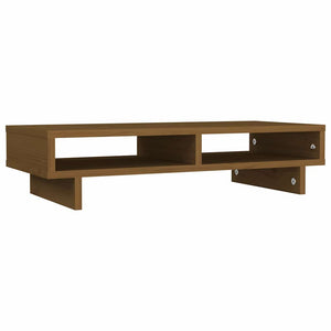Monitorständer Honigbraun Kiefer Massivholz