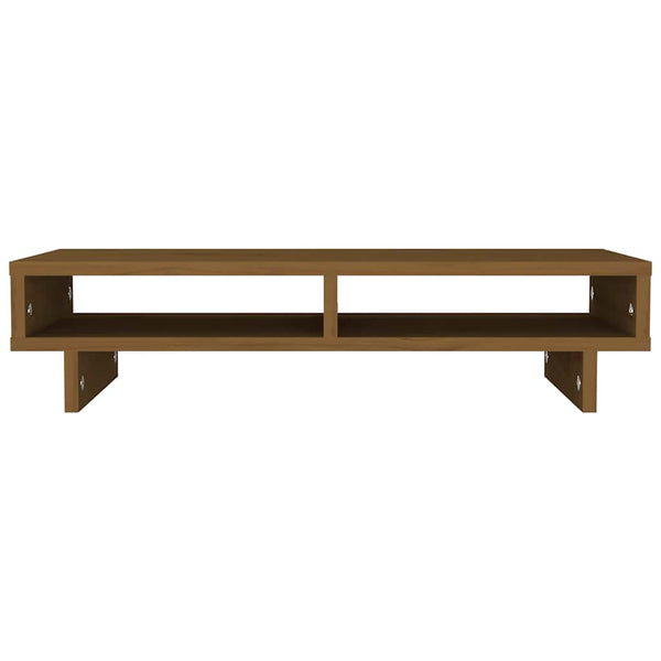 Monitorständer Honigbraun Kiefer Massivholz