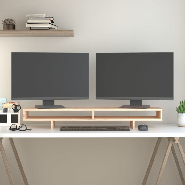 Monitorständer aus Kiefernholz 100 cm