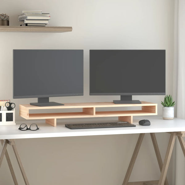 Monitorständer aus Kiefernholz 100 cm