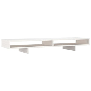 Monitorständer Weiß Kiefer Massivholz 100cm