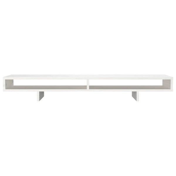 Monitorständer Weiß Kiefer Massivholz 100cm