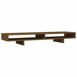 Monitorständer Honigbraun 100 cm Kiefer Massivholz