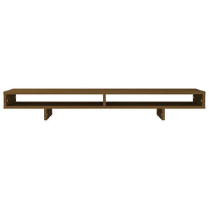 Monitorständer Honigbraun 100 cm Kiefer Massivholz