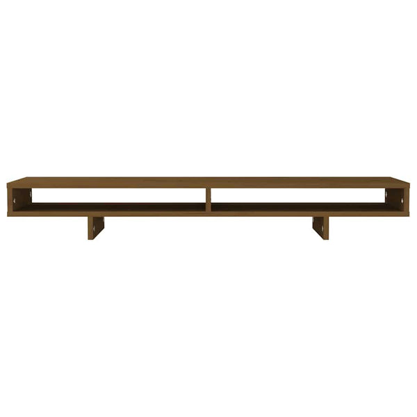 Monitorständer Honigbraun 100 cm Kiefer Massivholz